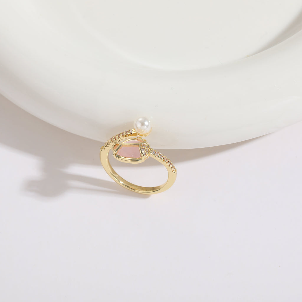 Pink Pearl Elegance Ring