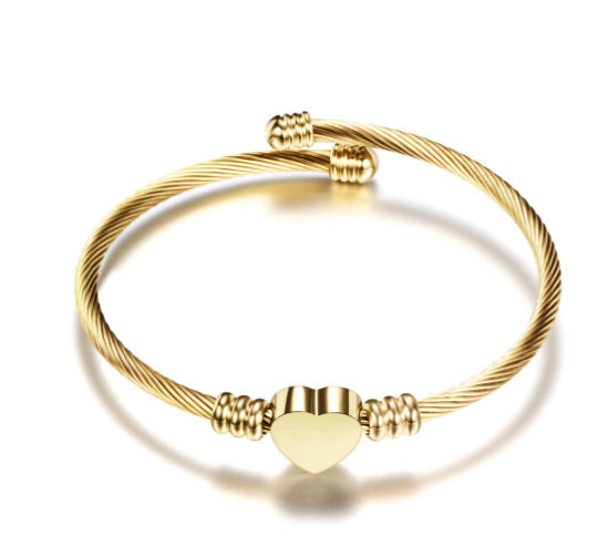 Love Heart Titanium Steel Plating