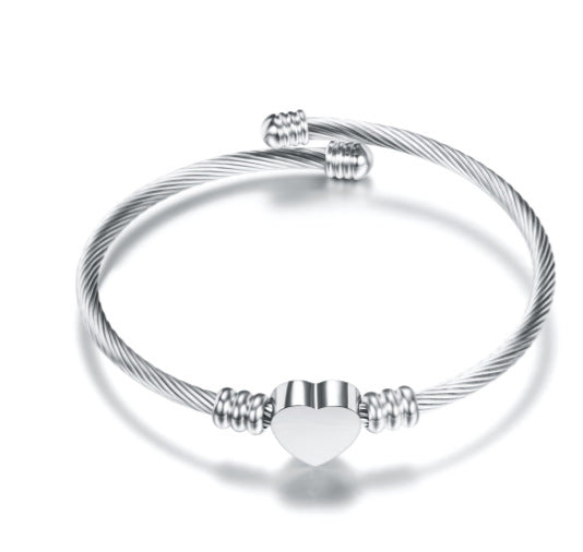 Love Heart Titanium Steel Plating