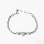 Light Luxury Love Heart Women'S Jewelry Set with Stainless Steel Accessories Electroplated Bracelet and Necklace Featuring Love Water Drops and Bell Patterns