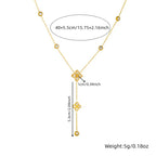 Golden Clover Drop Pendant Necklace