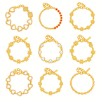 18K Gold Plated Plating Heart Shape Zircon Bracelets