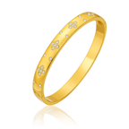 Women'S Stainless Steel Titanium Steel Bracelet with Fourleaf Flower and Gipsophila Pattern Vacuum Furnace Electroplated Highlevel Sense Nonfading