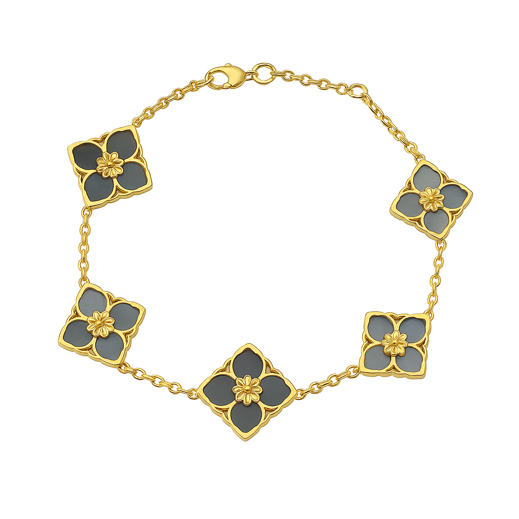 Golden Clover Blossom Bracelet