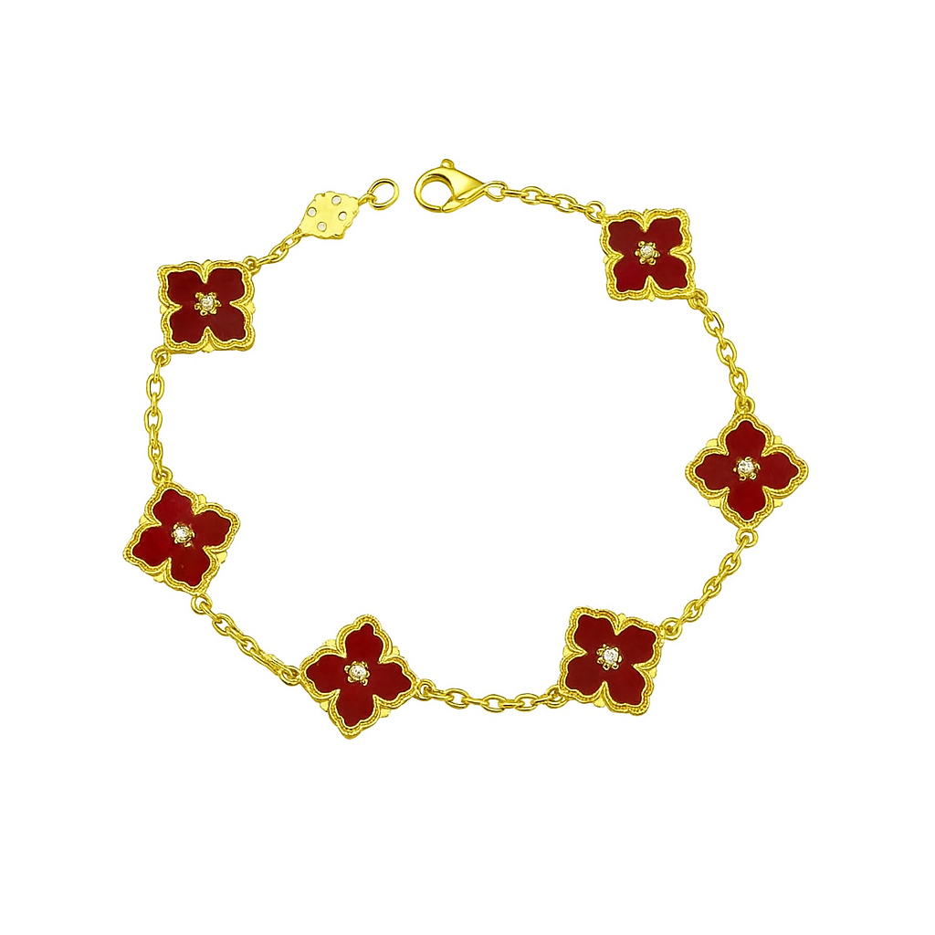 Golden Clover Blossom Bracelet