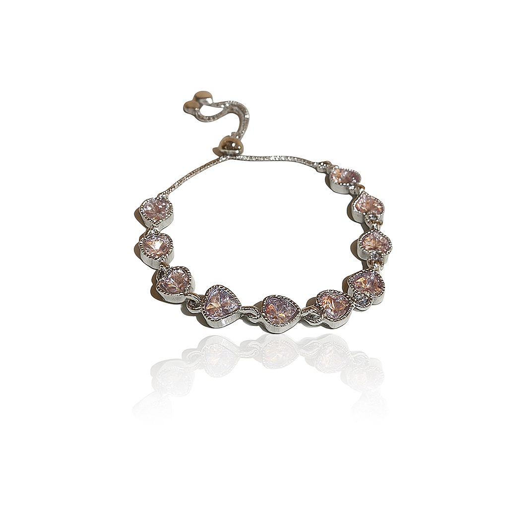 Rosé Glow Heart Bracelet