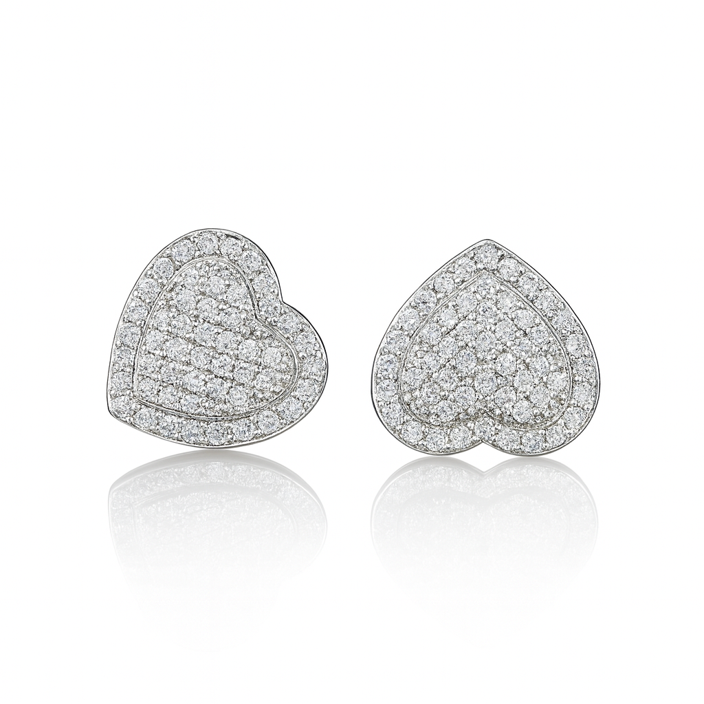Luxury Crystal Heart Studs