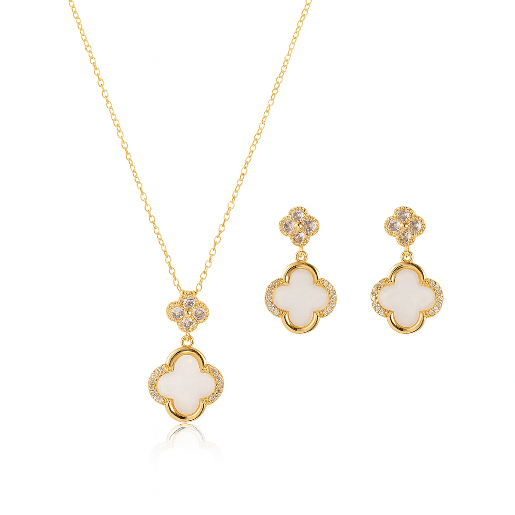 Necklace & Earring Clover Set