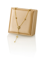 Golden Clover Drop Pendant Necklace