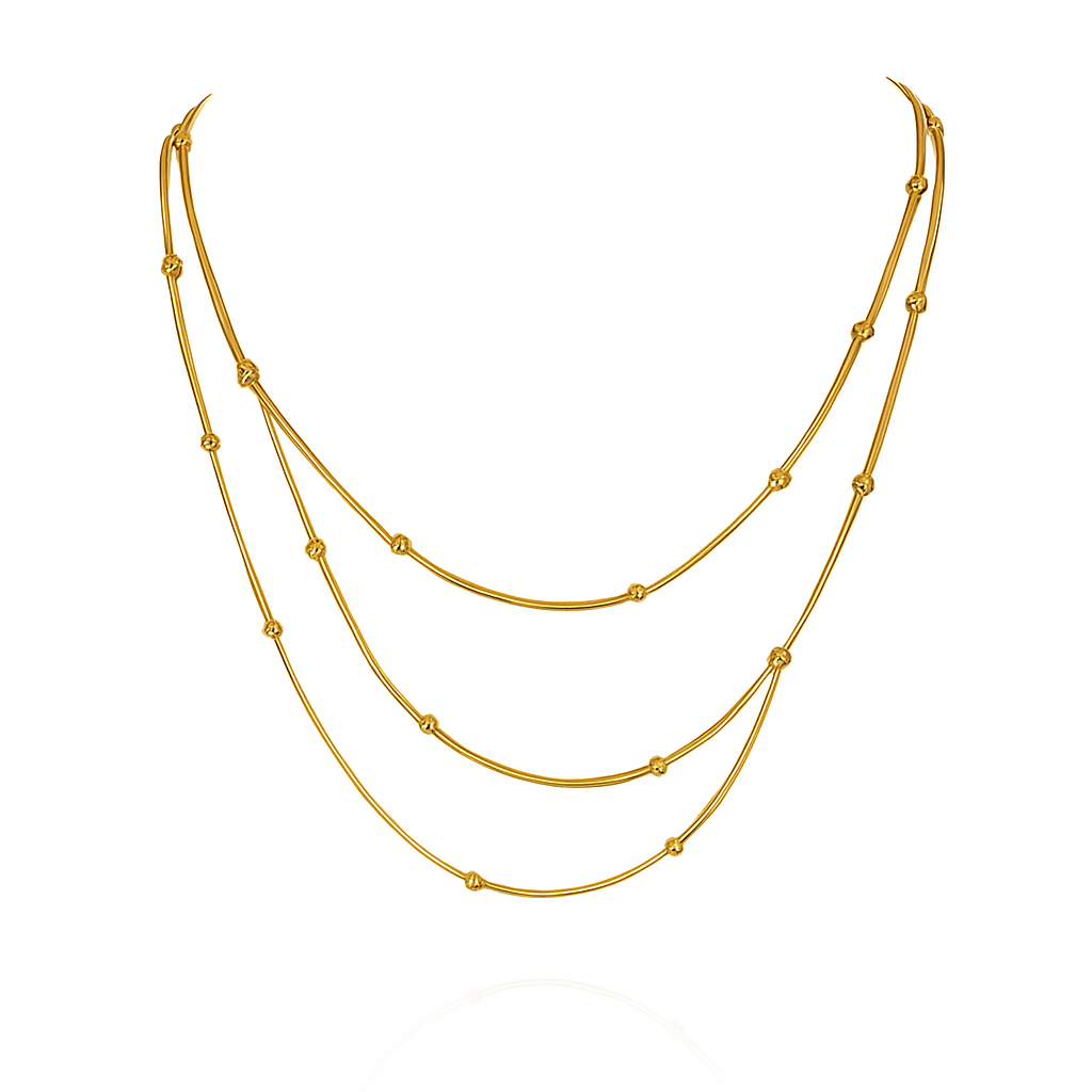 Triple Layer Golden Necklace