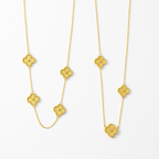 Gold Clover Matching Necklace