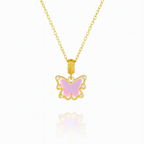 Sweet Pink Flutter Necklace