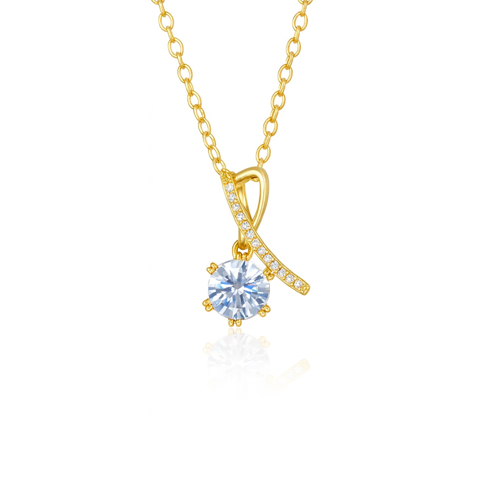 Radiant Twist Diamond Pendant