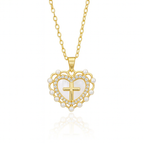 Angel Heart Cross Necklace