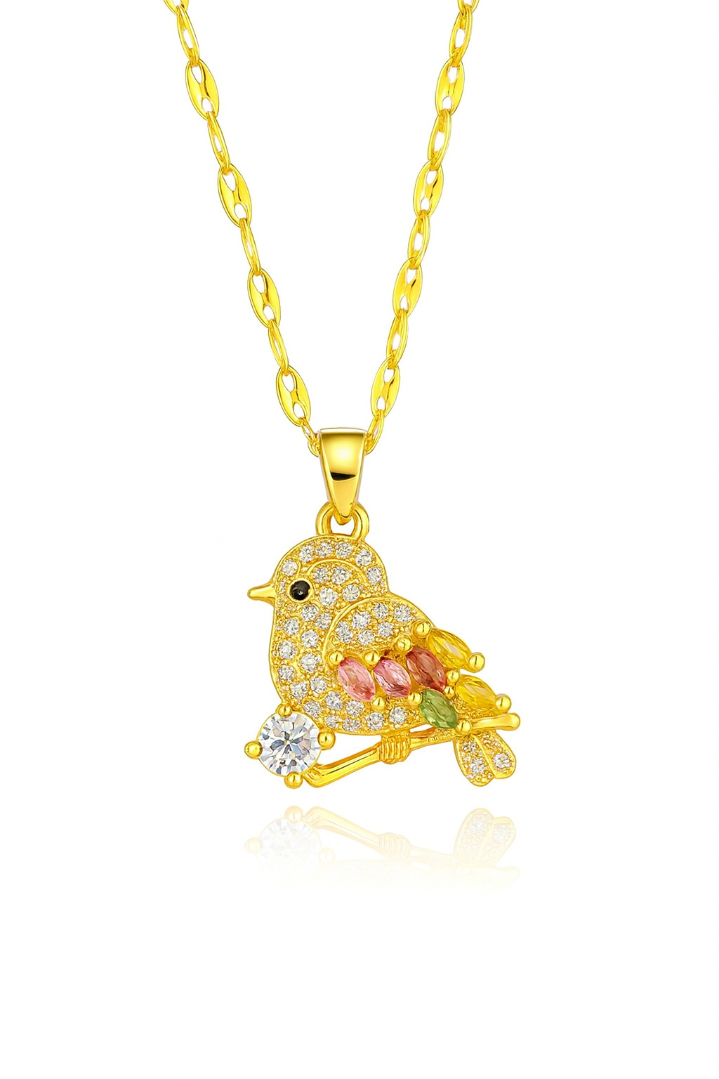 Crystal Wing Bird Pendant