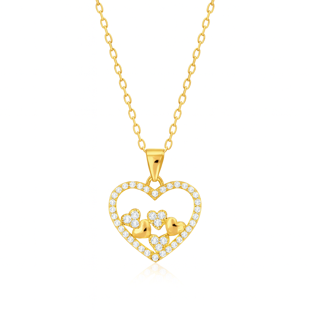 Triple Heart Glow Necklace