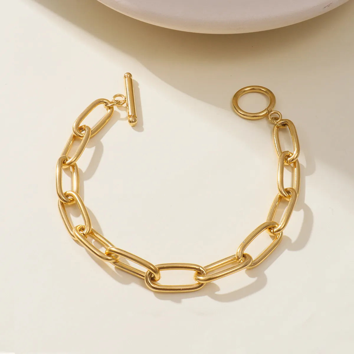 Geometric 316L Stainless Steel 18K Gold Plated Bracelets 