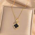 Luxe Scarlet Clover Necklace