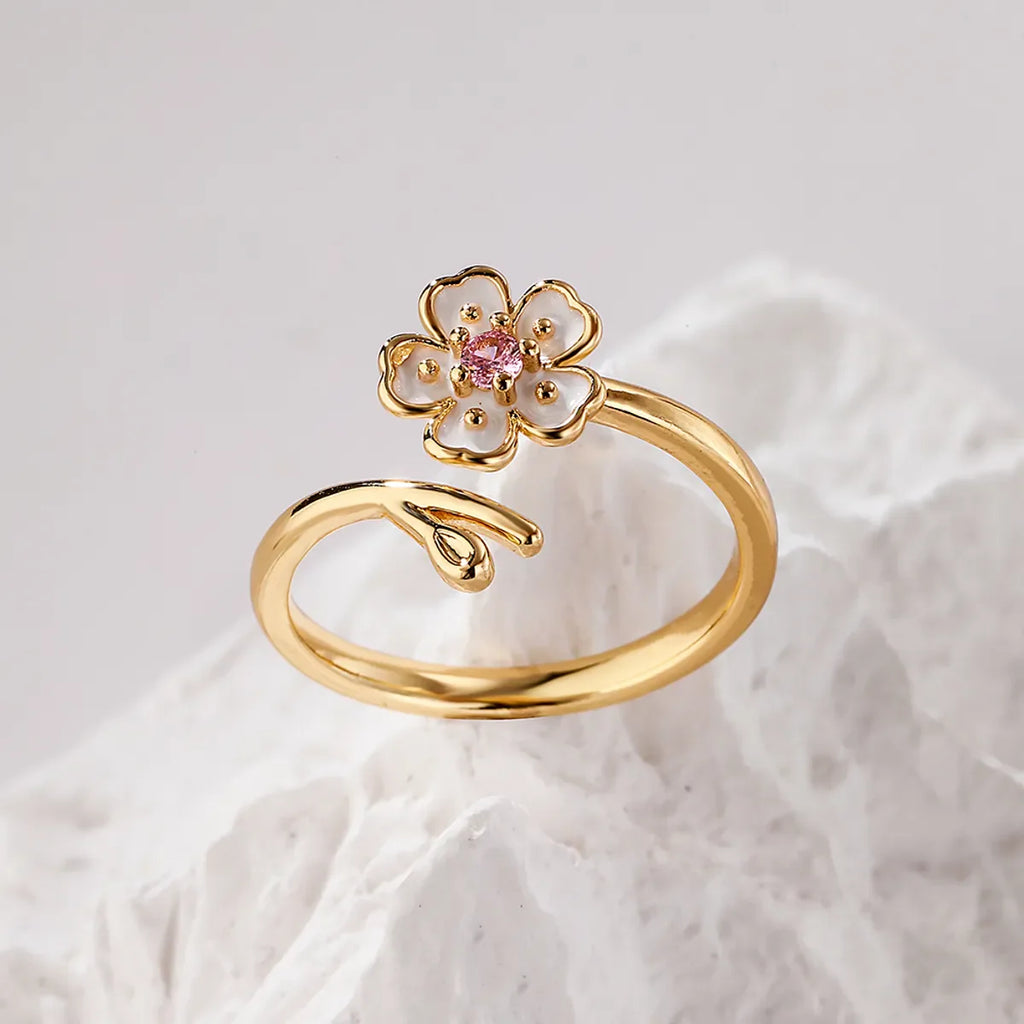 Pink Sakura Bloom Ring