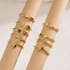 Simple Style Commute Square Open Rings