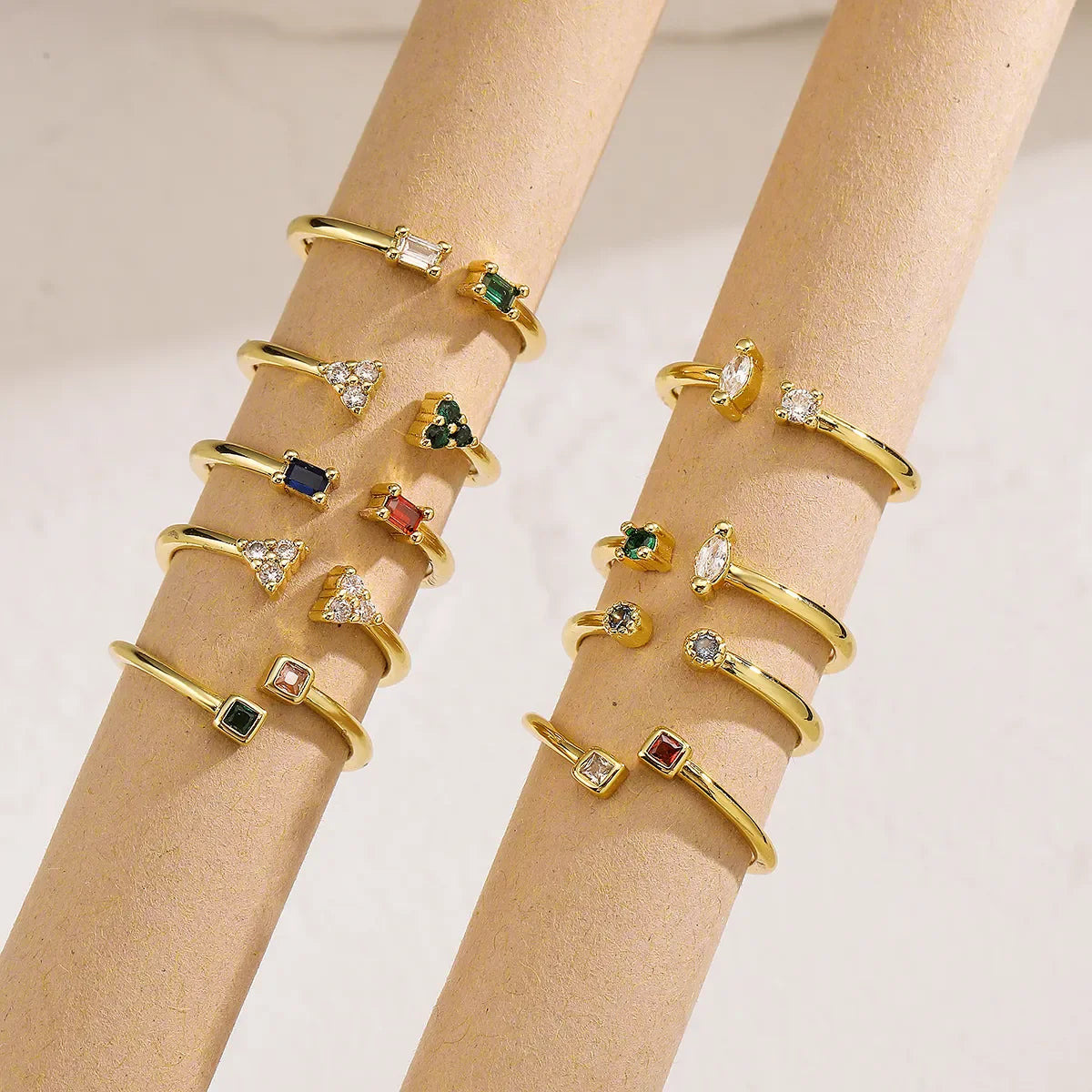 Simple Style Commute Square Open Rings