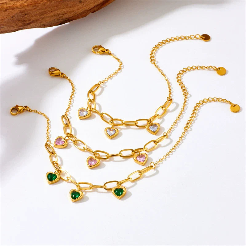 Retro Titanium Steel Gold Plated Love Pendant 