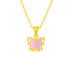 Sweet Pink Flutter Necklace