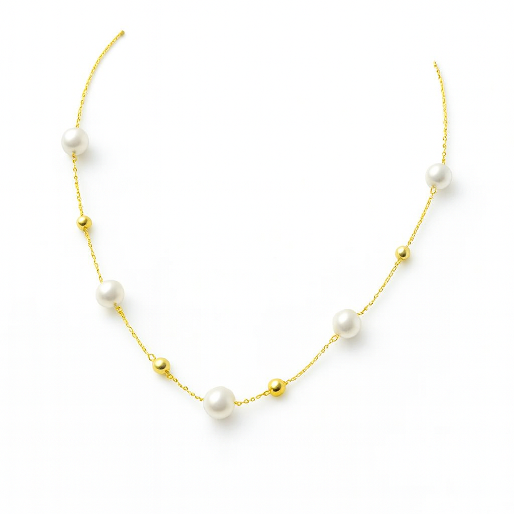 Luxury Minimalist Pearl Bead Necklace