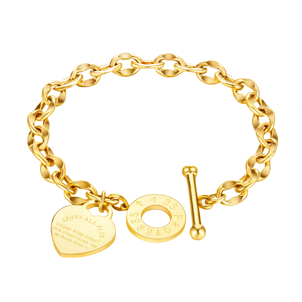 Golden Initial Charm Bracelet