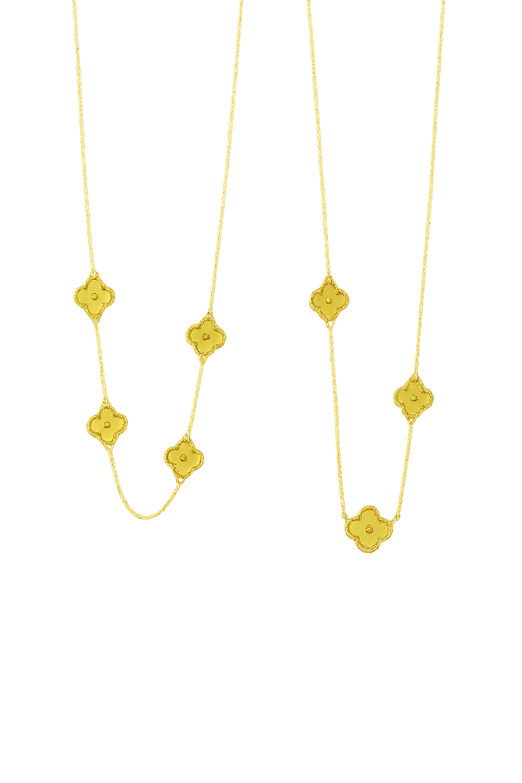 Gold Clover Matching Necklace