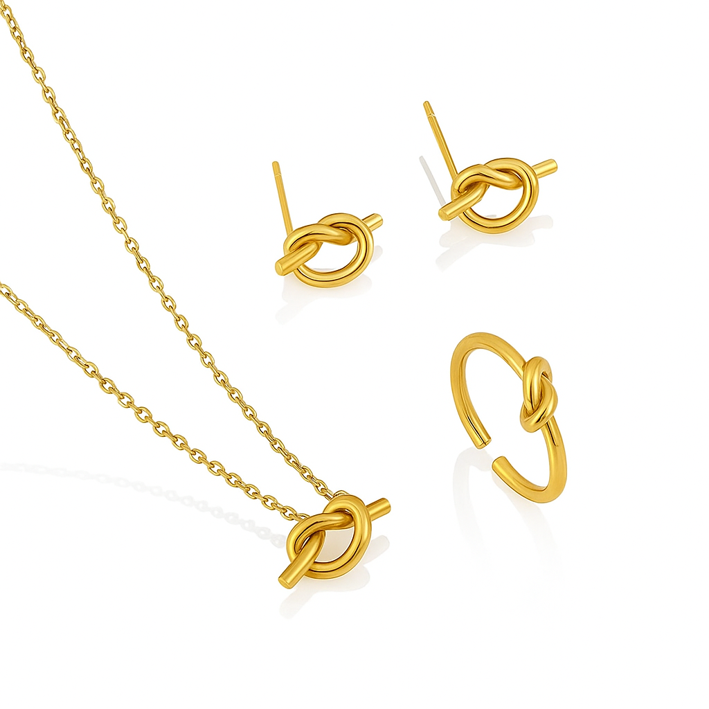 Knot Gold Jewelry Set