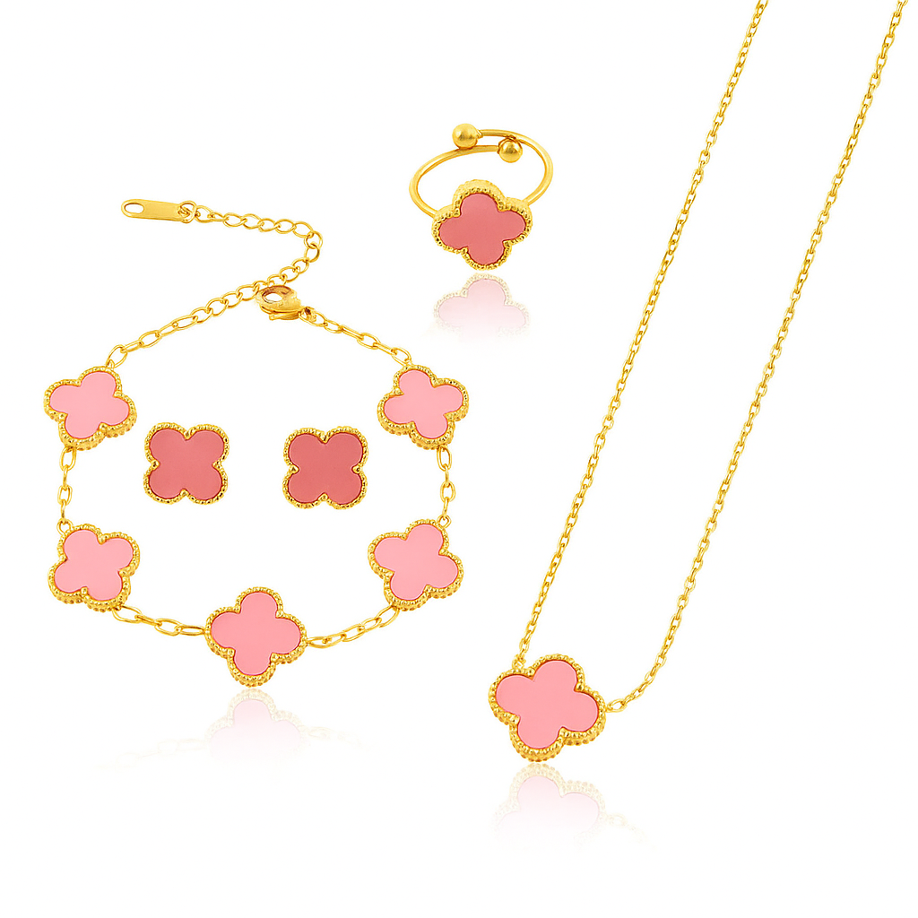 Four Leaf Clover Jewelry Set