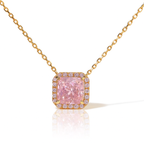 Silver Geometric Square Necklace