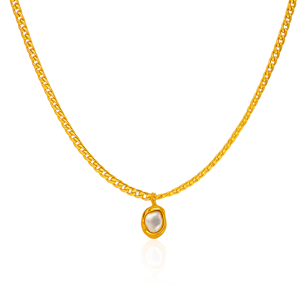 Vintage Pearl Gold Necklace