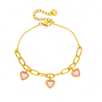 Retro Titanium Steel Gold Plated Love Pendant