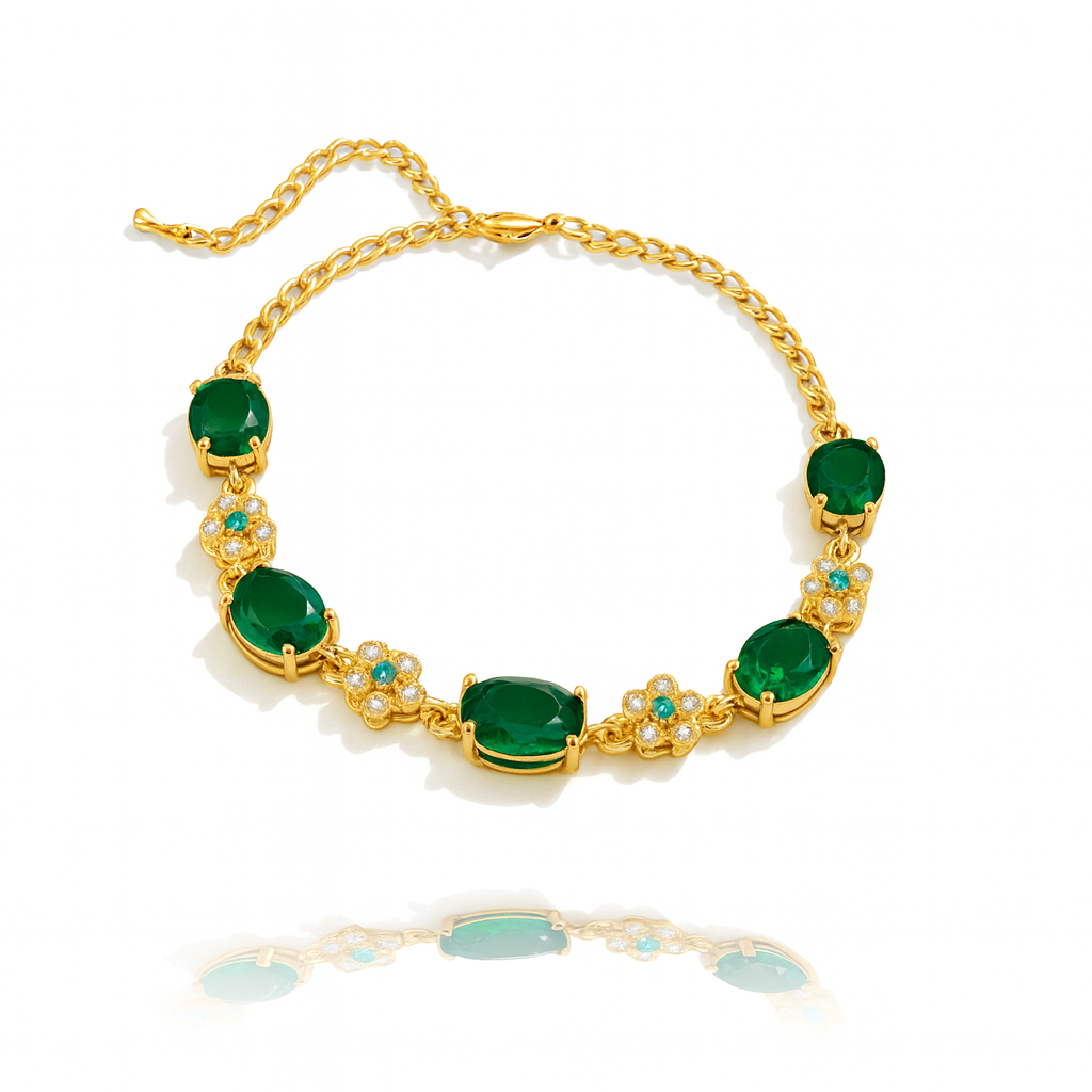 Emerald Bloom Bracelet