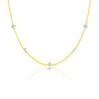 Blue Flower Zircon Necklace