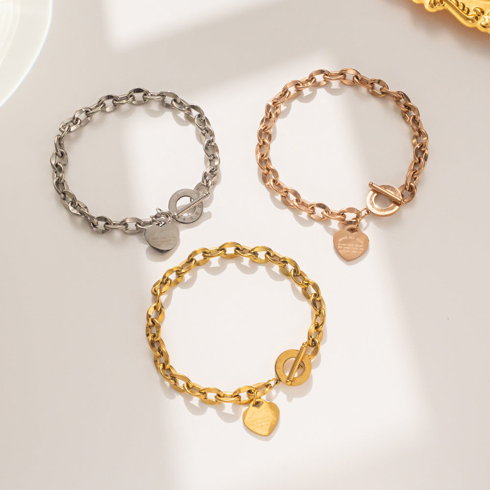 Golden Initial Charm Bracelet