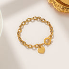 Golden Initial Charm Bracelet