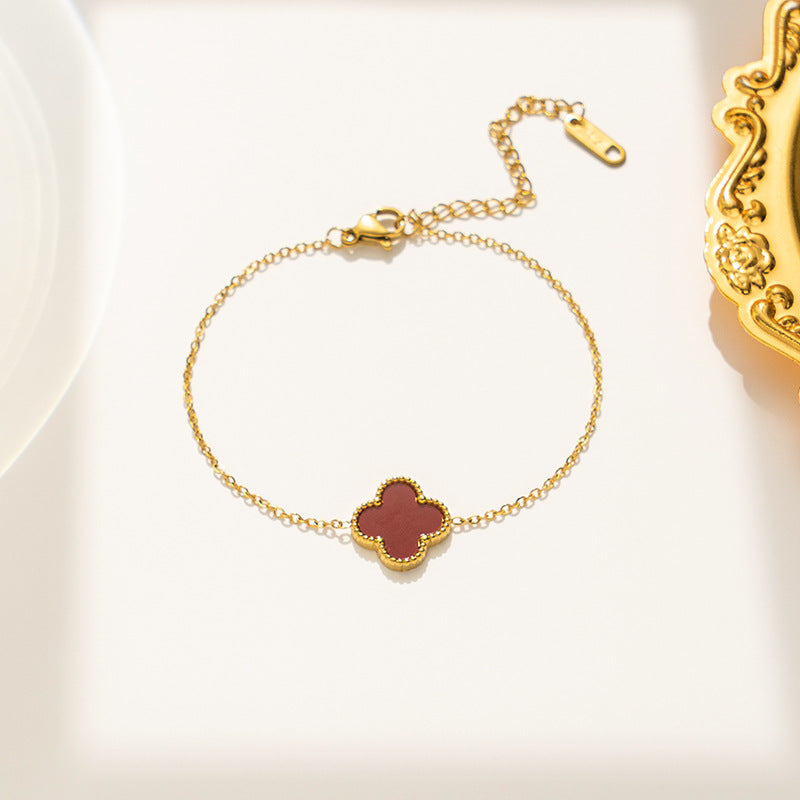 Golden Clover Blossom Bracelet