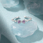 Twin Hearts Butterfly Crystal Bangle