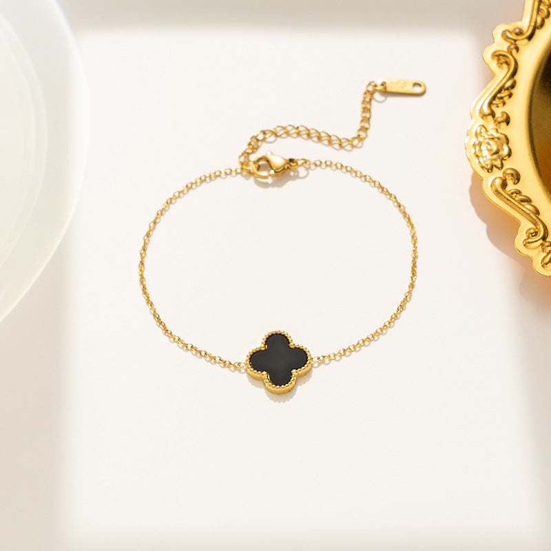 Golden Clover Blossom Bracelet