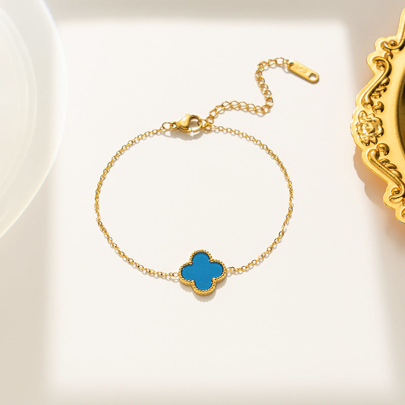Golden Clover Blossom Bracelet