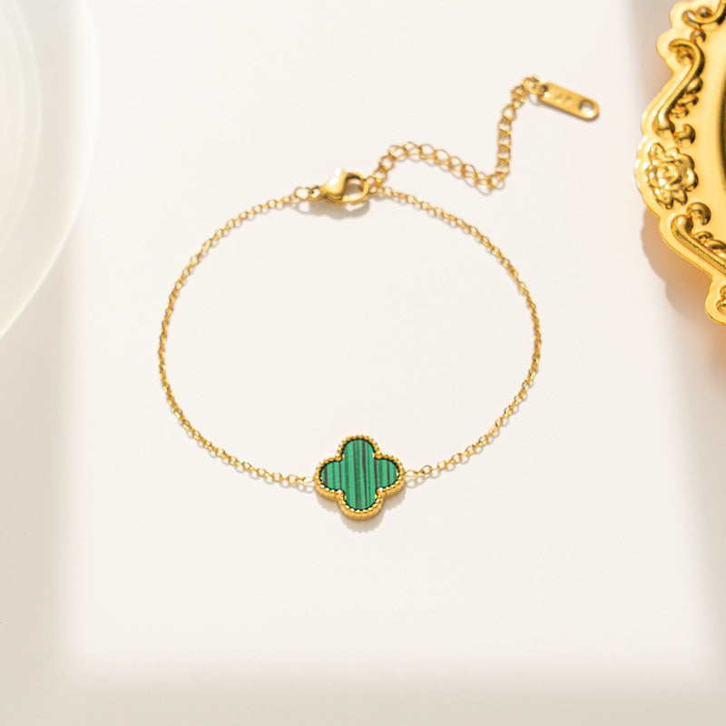 Golden Clover Blossom Bracelet