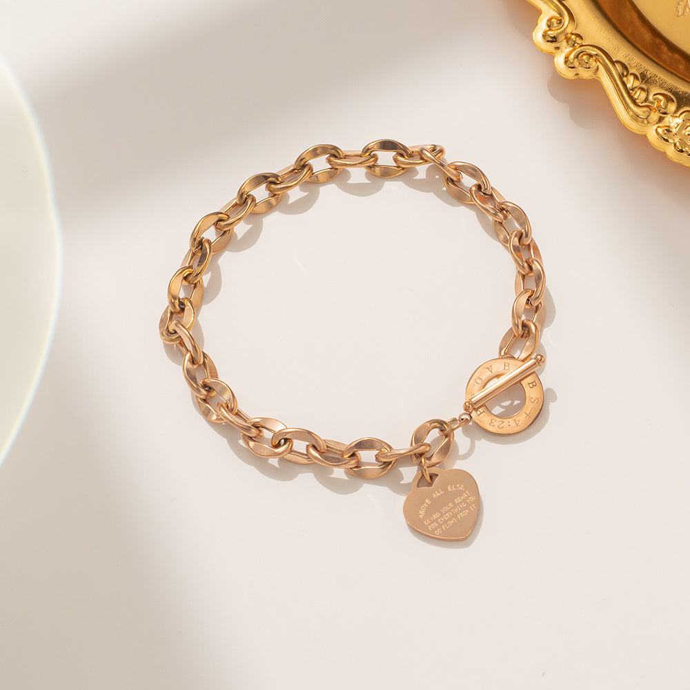 Golden Initial Charm Bracelet