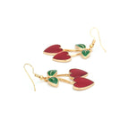 Cherry Heart Drop Earrings