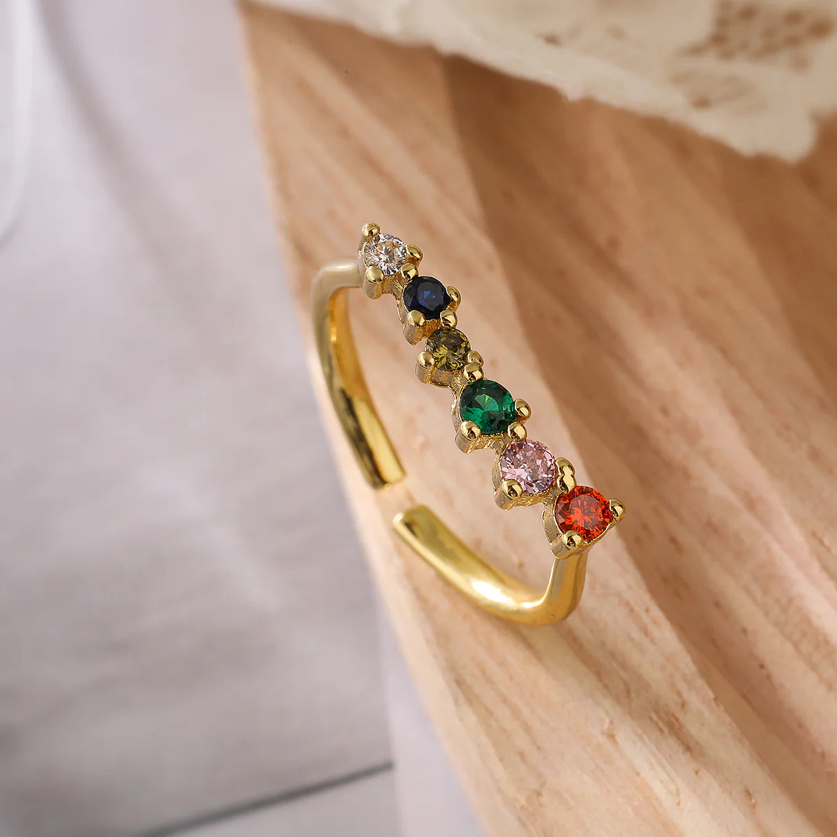 Simple Style Leaves Open Rings