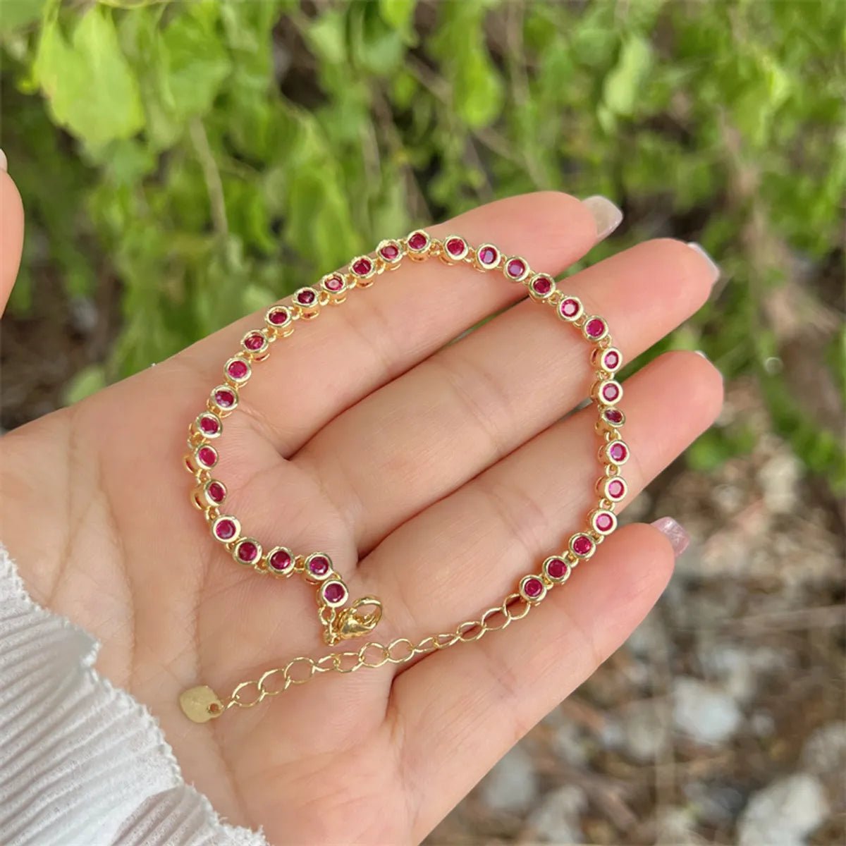 18K Gold Plated Plating Heart Shape Zircon Bracelets