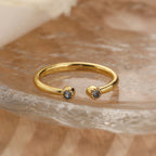 Simple Style Commute Square Open Rings