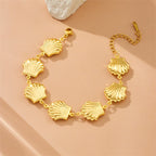 Women's Stainless Steel 18K Gold Plated Cuban Chain Bracelet 